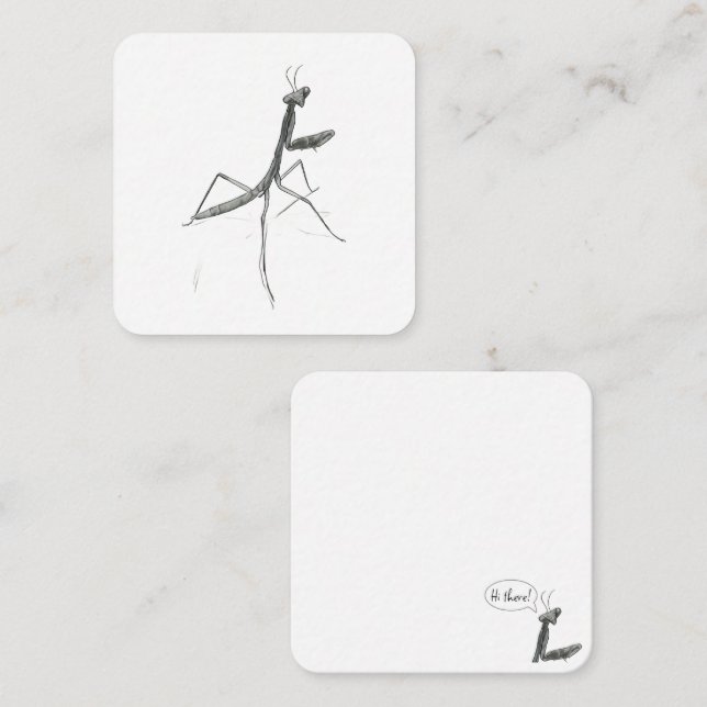 Hi there! Praying Mantis Mitteilungskarte (Vorne/Hinten)