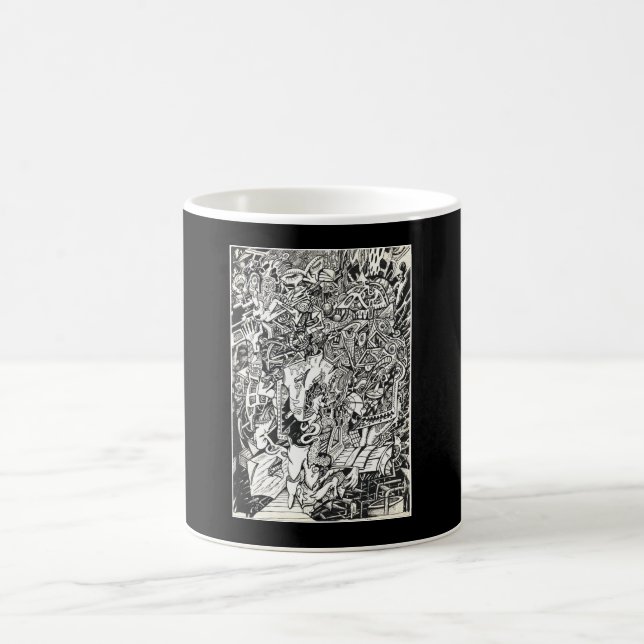 "Hi!" von Brian Benson Morphing Tasse (Mittel)
