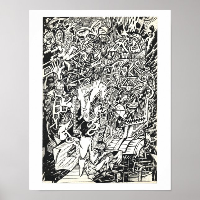 "Hi" von Brian Benson Poster (Vorne)