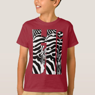 "Hi" Zebra Schwarz/Weiß Streifen Abstrakt trendy T-Shirt