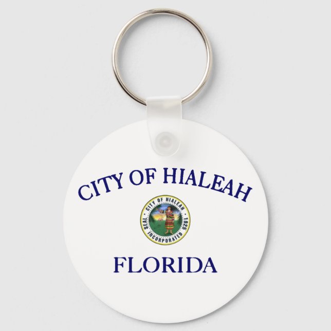 Hialeah (Florida) Schlüsselanhänger der Stadtflagg (Vorderseite)