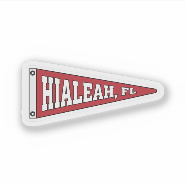 Hialeah, Florida Wimpel Aufkleber (Vorderseite)