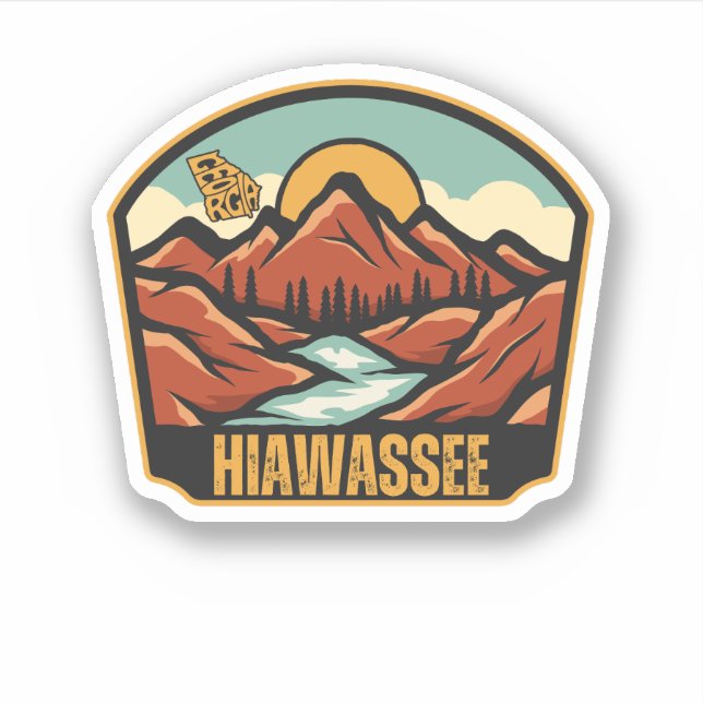 Hiawassee, Georgien Aufkleber (Vorderseite)