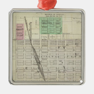 Hiawatha, Everest, Morrill und Baker, Kansas Silbernes Ornament