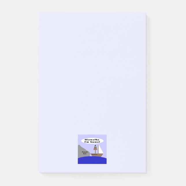 Hiawatha, ich bin Zuhause Post-it Klebezettel (Vorderseite)