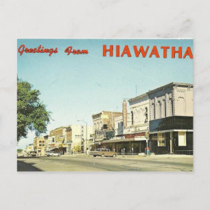 Hiawatha Kansas Postkarte