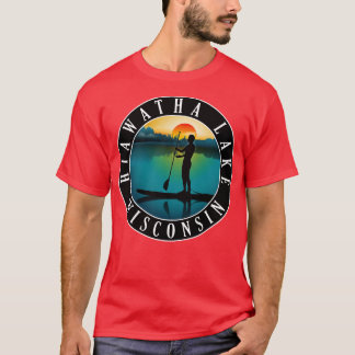 Hiawatha Lake Wisconsin Paddleboard T-Shirt