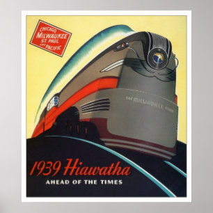 Hiawatha Lokomotivplakat 1939 Poster