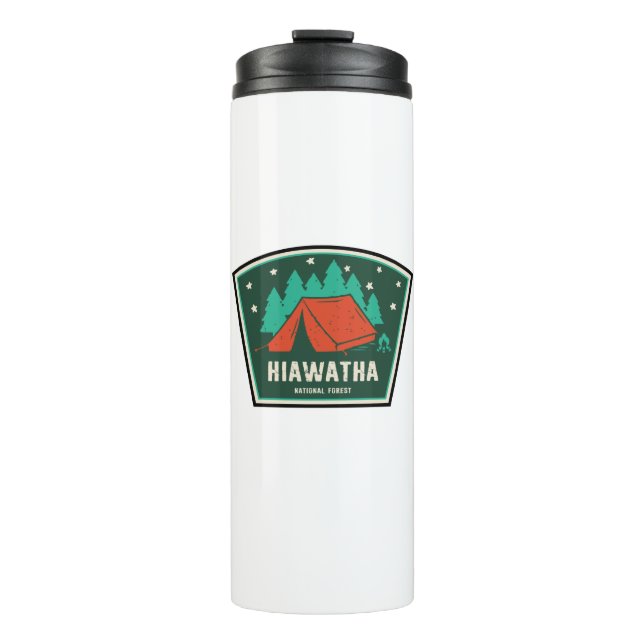 Hiawatha National Forest Camping Thermosbecher (Vorderseite)