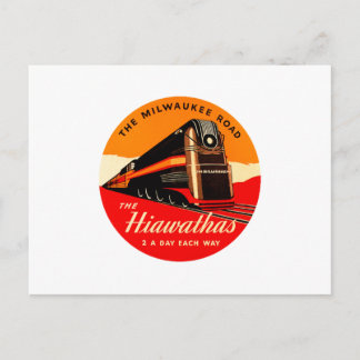 Hiawathas Train Postkarte
