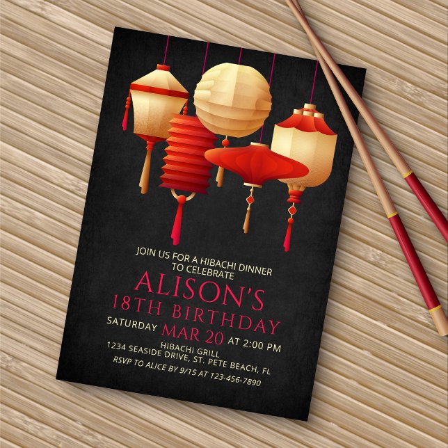 Hibachi Birthday Dinner Einladung (Von Creator hochgeladen)