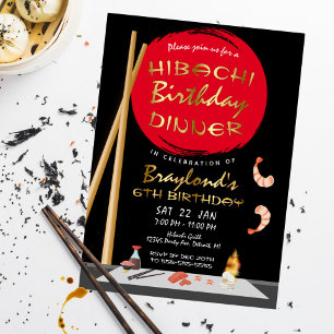 Hibachi Birthday Dinner Hibachi Party Folieneinladung