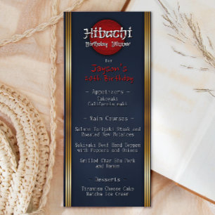 Hibachi Birthday Dinner Menükarte