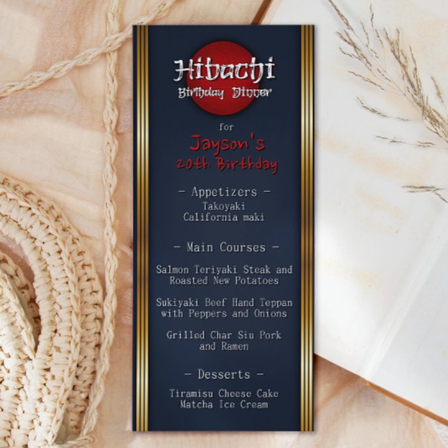 Hibachi Birthday Dinner Menükarte (Von Creator hochgeladen)