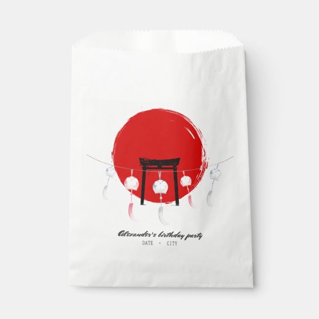 Hibachi Birthday Party Wind Chimes Furin Japanisch Geschenktütchen (Vorderseite)