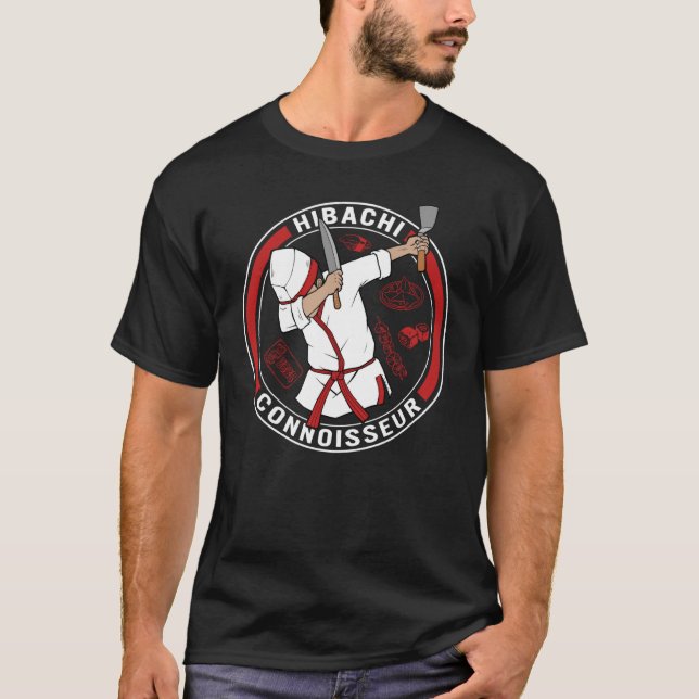 Hibachi Connoiseur Dabbing Chef Japanese Cuisine J T-Shirt (Vorderseite)
