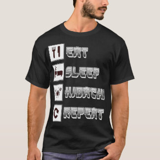 Hibachi Eat Sleep Hibachi Grill Repeat Food T-Shirt