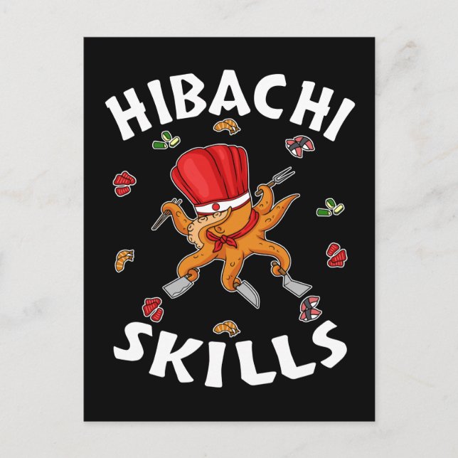 Hibachi Gifts Hibachi Connoisseur Hibachi Koch Postkarte (Vorderseite)