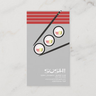 Hibachi Japan Asiatisches Sushi-Logo Geschäftskart Visitenkarte