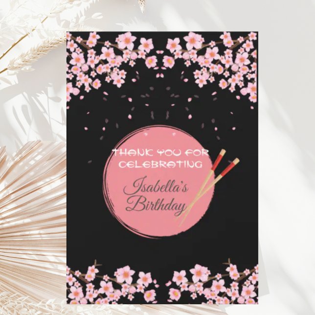 Hibachi Japanisches Dinner Geburtstagsparty Dankeskarte (Von Creator hochgeladen)