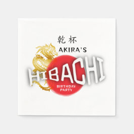 Hibachi Koch Japanisch Sushi GRILLEN Dragon Birthd Serviette