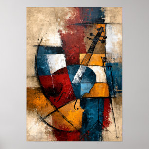 Hibiki-Streichduett Japanische geometrische Musik Poster