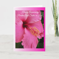 Hibiscus Brother And Wife Personalised Anniversary