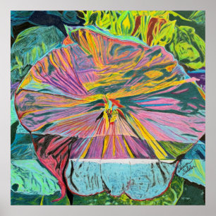 Hibiscus Flower Custom Art Poster