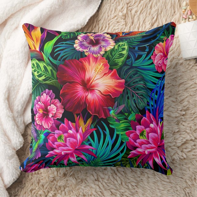 hibiscus flower pattern drawing kissen (Decke)