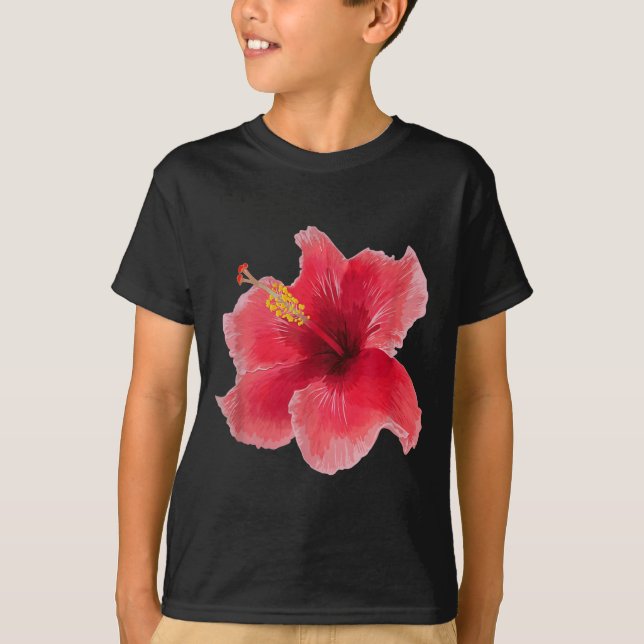 Hibiscus Flower, Tee Coquette 90s Vintage Gift Wom (Vorderseite)