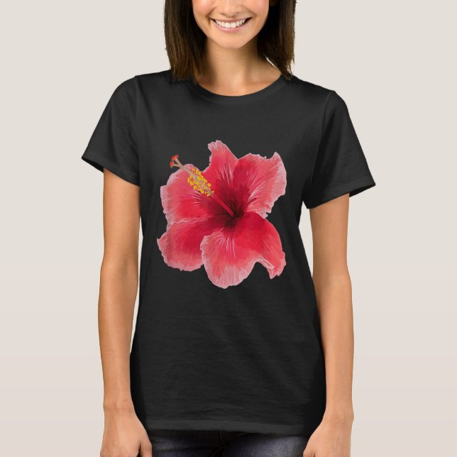 Hibiscus Flower, Tee Coquette 90s Vintage Gift Wom (Vorderseite)