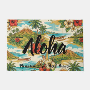 Hibiscus Island Hawaiian Scenic -Brights Fußmatte