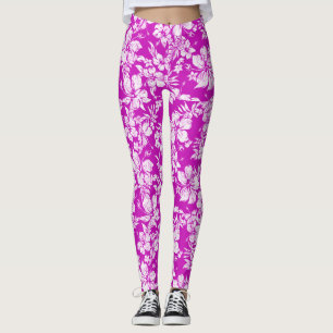Hibiscus Pareau abgenutzt Hawaiianisch Tropisch Leggings