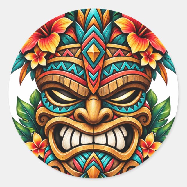 Hibiscus Shield Guardian Aufkleber (Vorderseite)