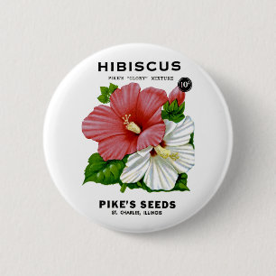 Hibiscus-Vintage-Samenpaket Button