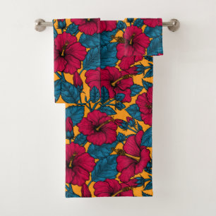 Hibisken-Blume Badhandtuch Set