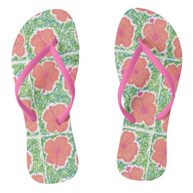 Hibisken Blume Flip Flops (Fußbett)