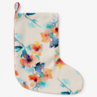 Hibisken-Blume: Illustrationsmuster für Wasserfarb Kleiner Weihnachtsstrumpf