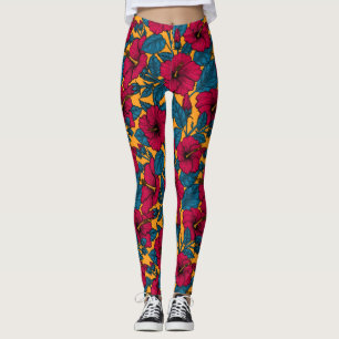 Hibisken-Blume Leggings
