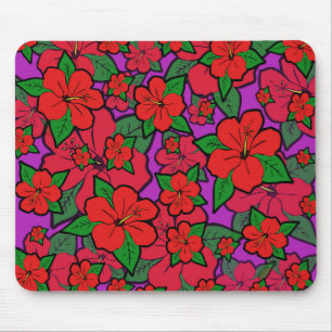Hibisken Blume Lila Mousepad