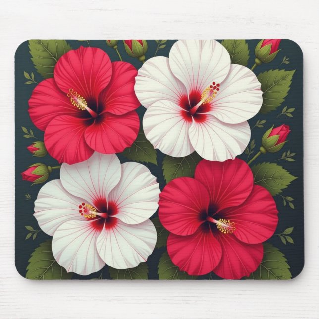 Hibisken-Blume Mousepad (Vorne)