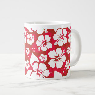Hibisken-Blume-Muster Jumbo-Tasse