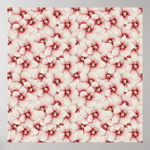 Hibisken Blume nahtlose Muster Poster