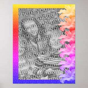 Hibisken Blume Regenbogen Erstellen Sie Ihr eigene Poster