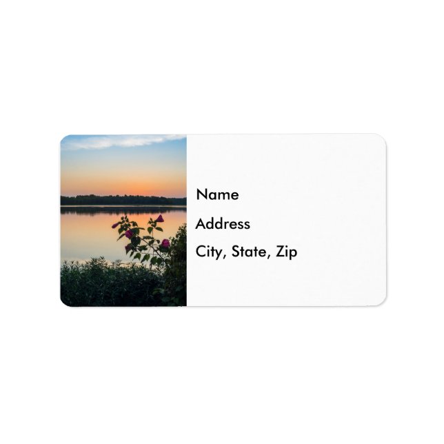 Hibisken Sunrise Address Labels Adressaufkleber (Vorne)