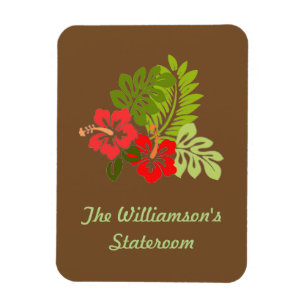 Hibiskus auf Tür-Markierung Browns Stateroom Magnet