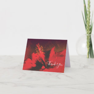 Hibiskus Beerdigung Dankeschön Karte