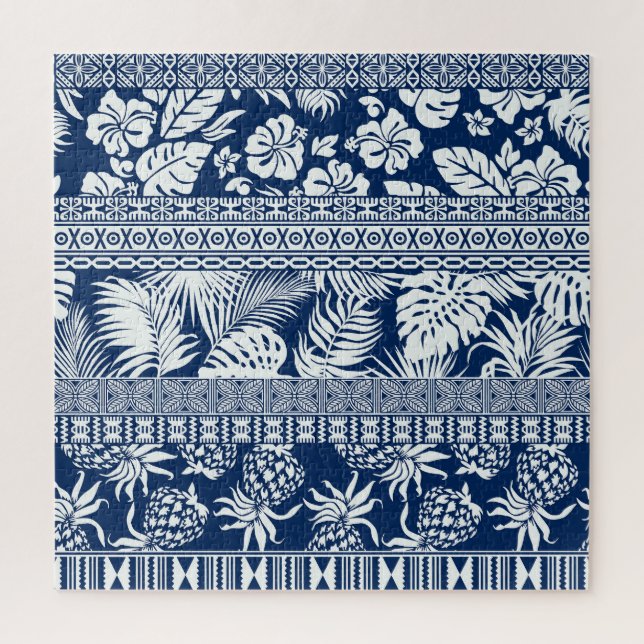 Hibiskus, Blätter: hawaiianische Tapete. Puzzle (Vertikal)