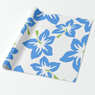 Hibiskus Blaue Blume Floral Süß Geschenkpapier