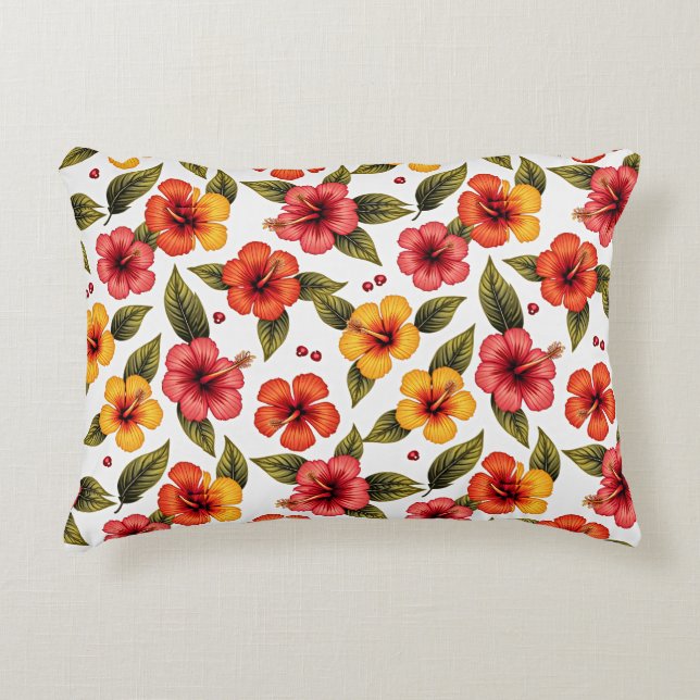 Hibiskus Bloom Bliss Dekokissen (Vorderseite)